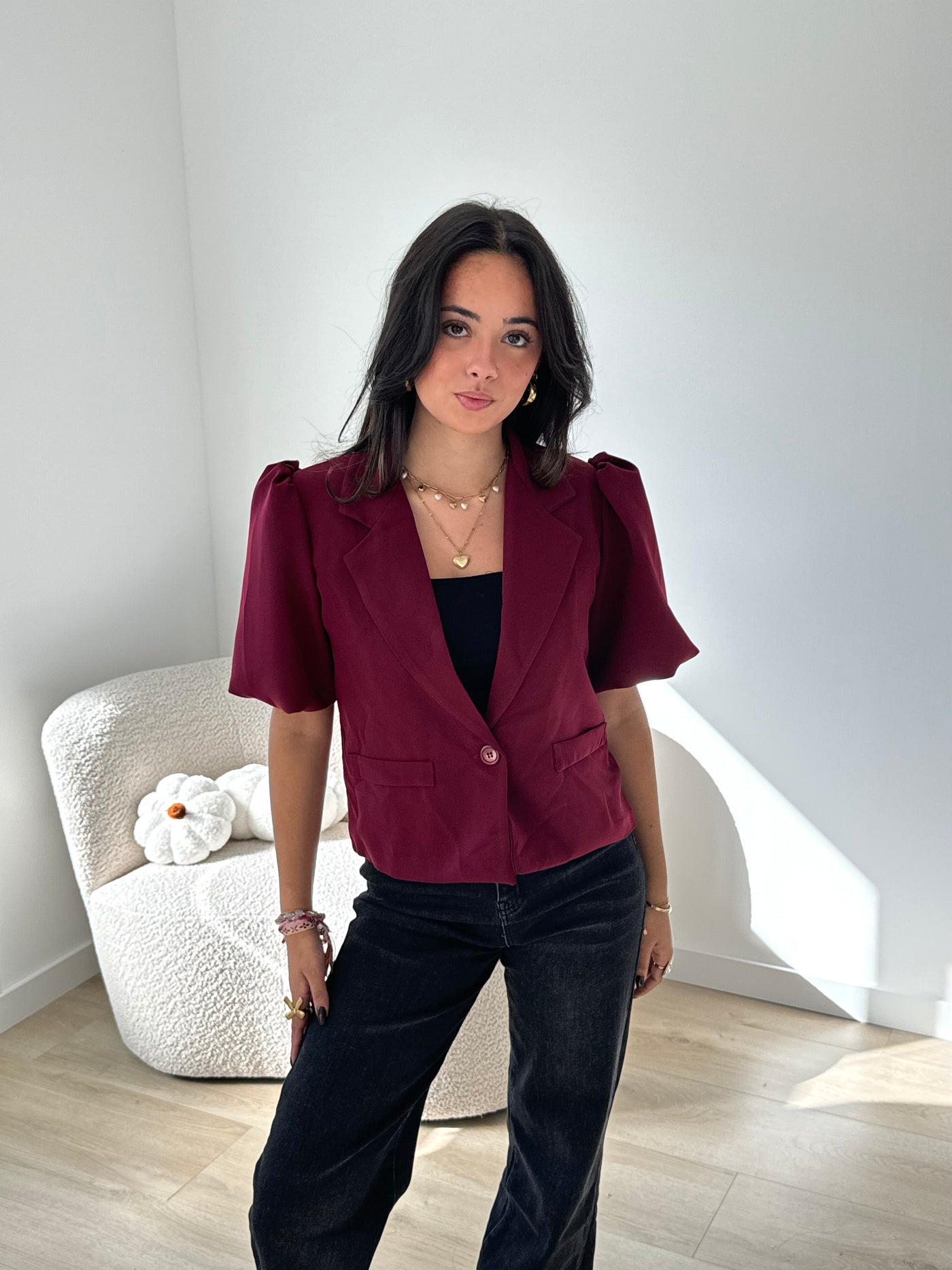 Puff Blazer Lisa - Bordeaux