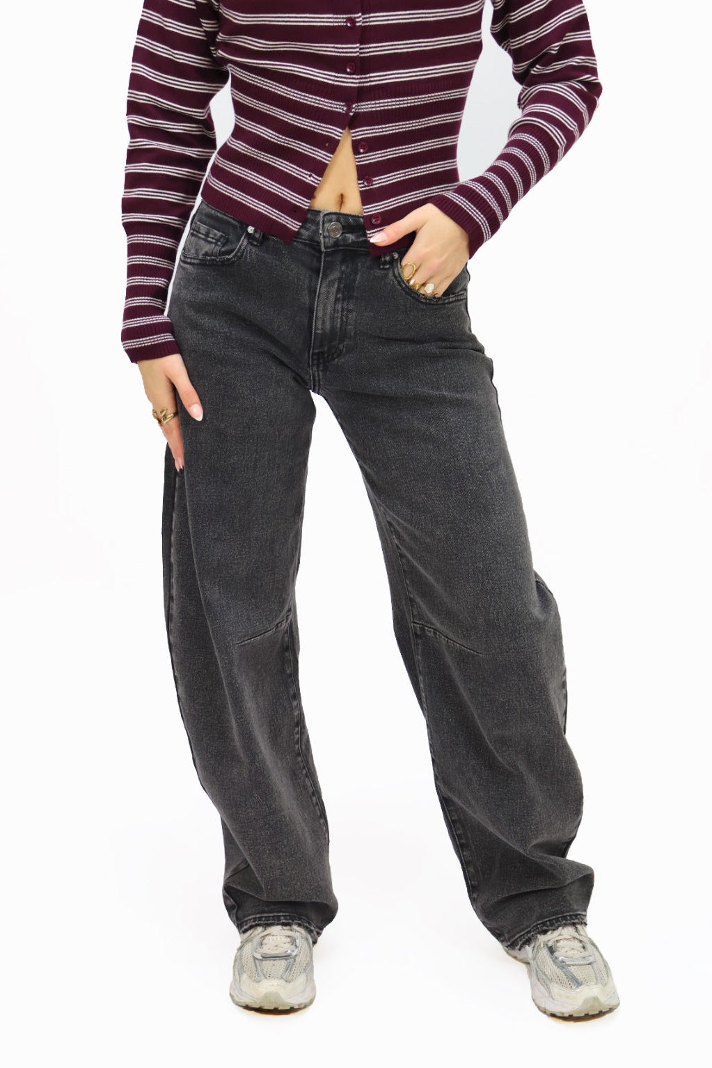 Macy balloon jeans - Dark grey