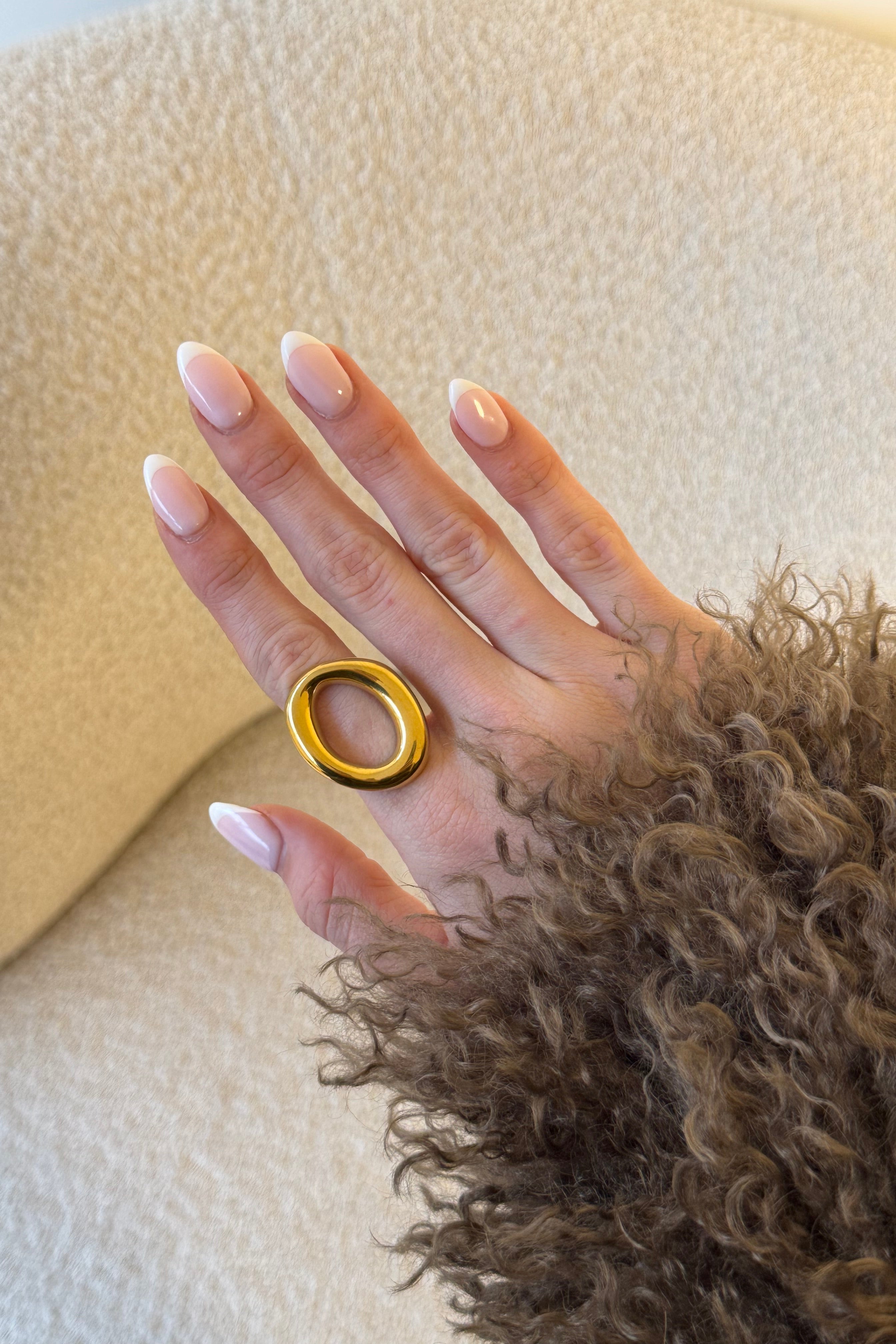 Circle chuncky ring - Goud