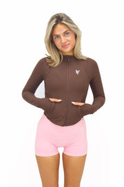 Essential Zip up vest - Brown