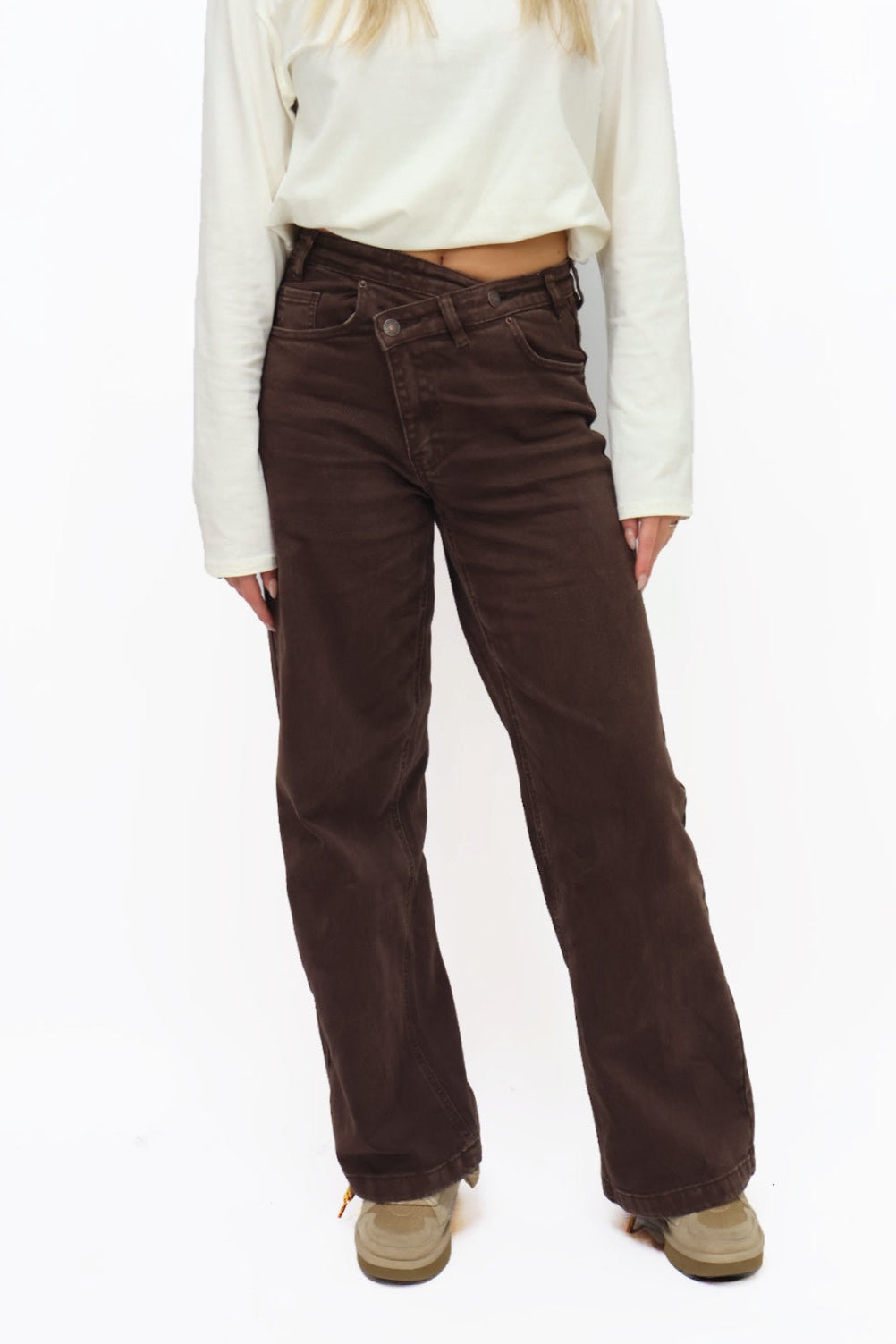 Floor Double Button Jeans | T6049-2