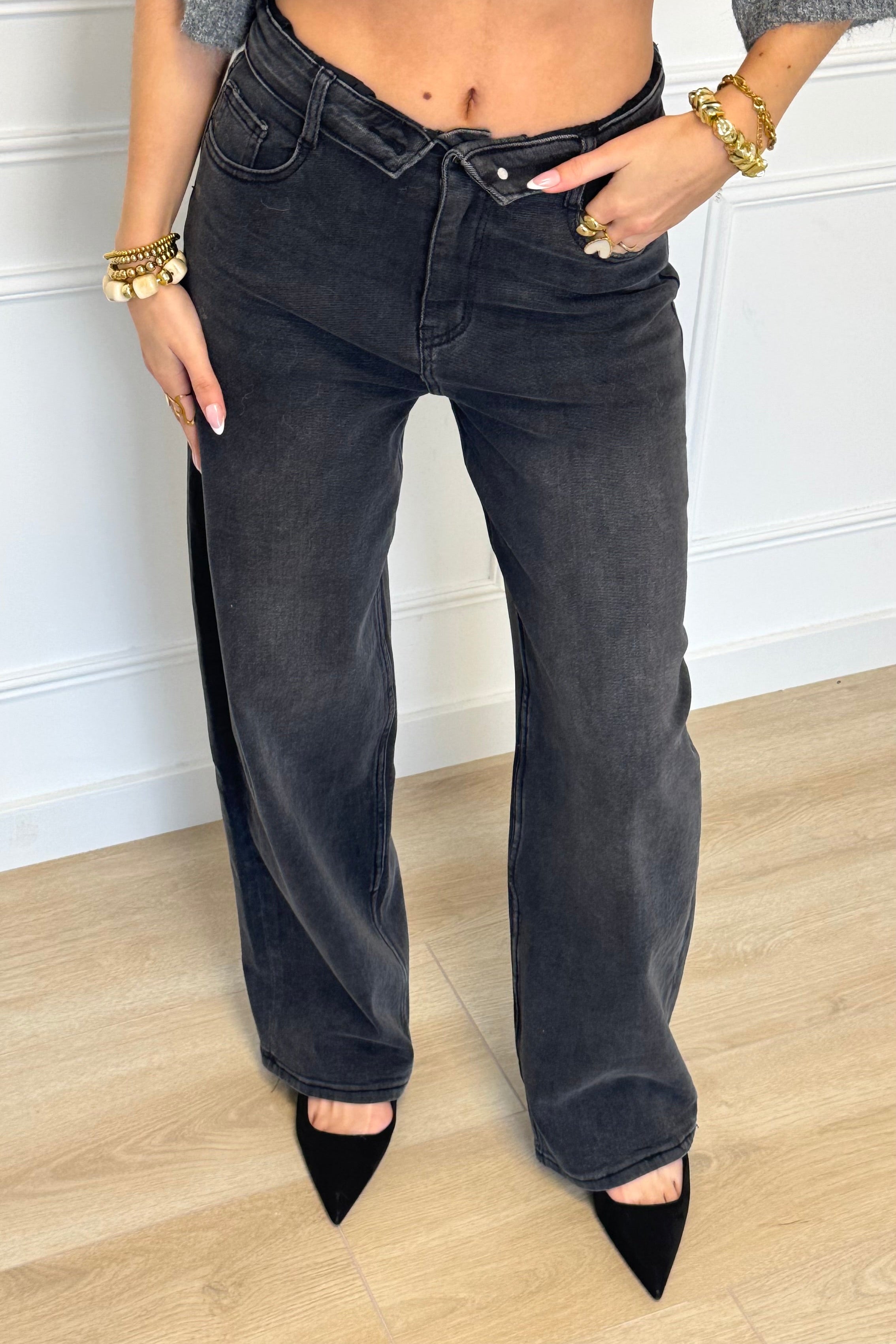 Suze wide leg jeans - Grey