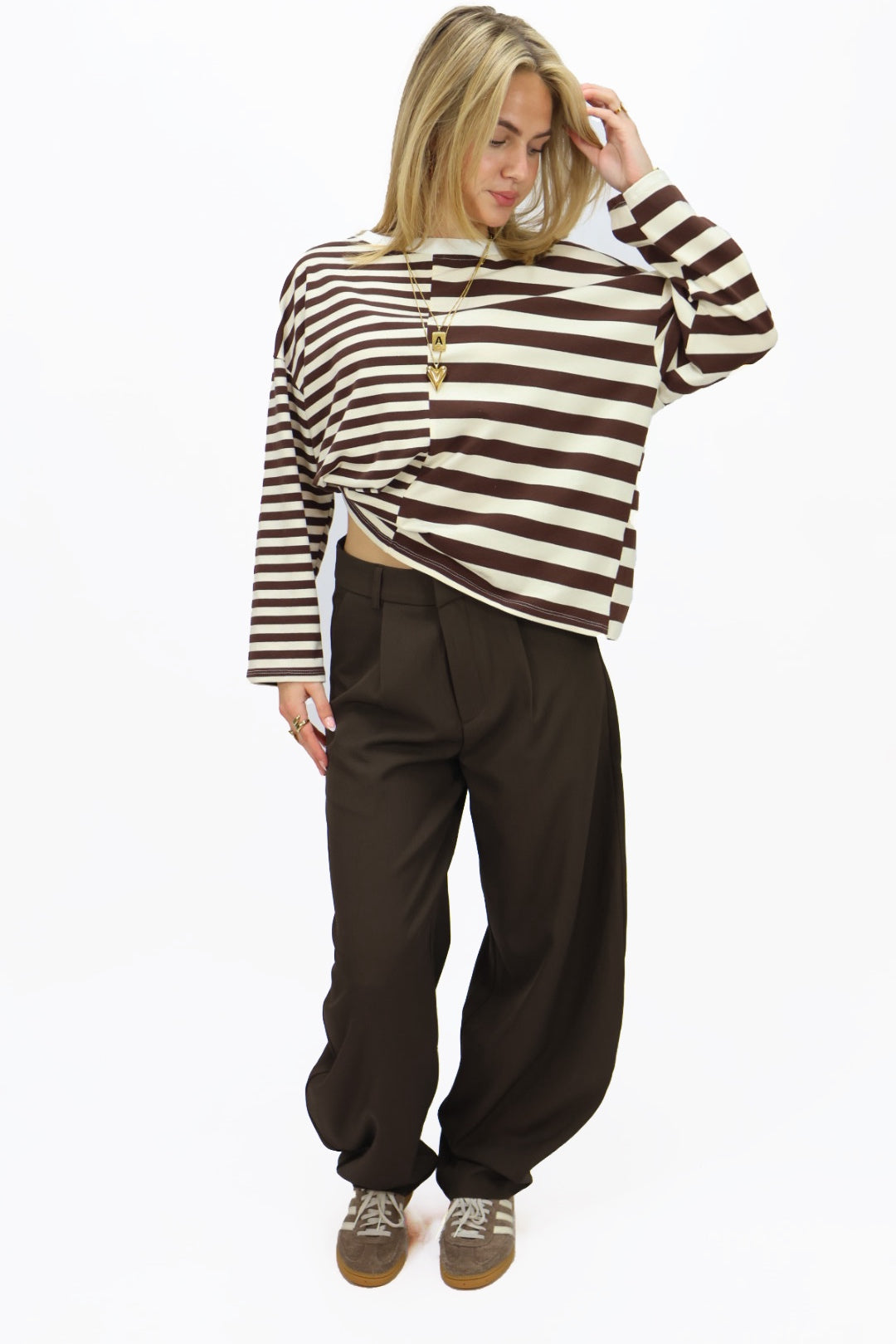 Bailey balloon pantalon - Brown