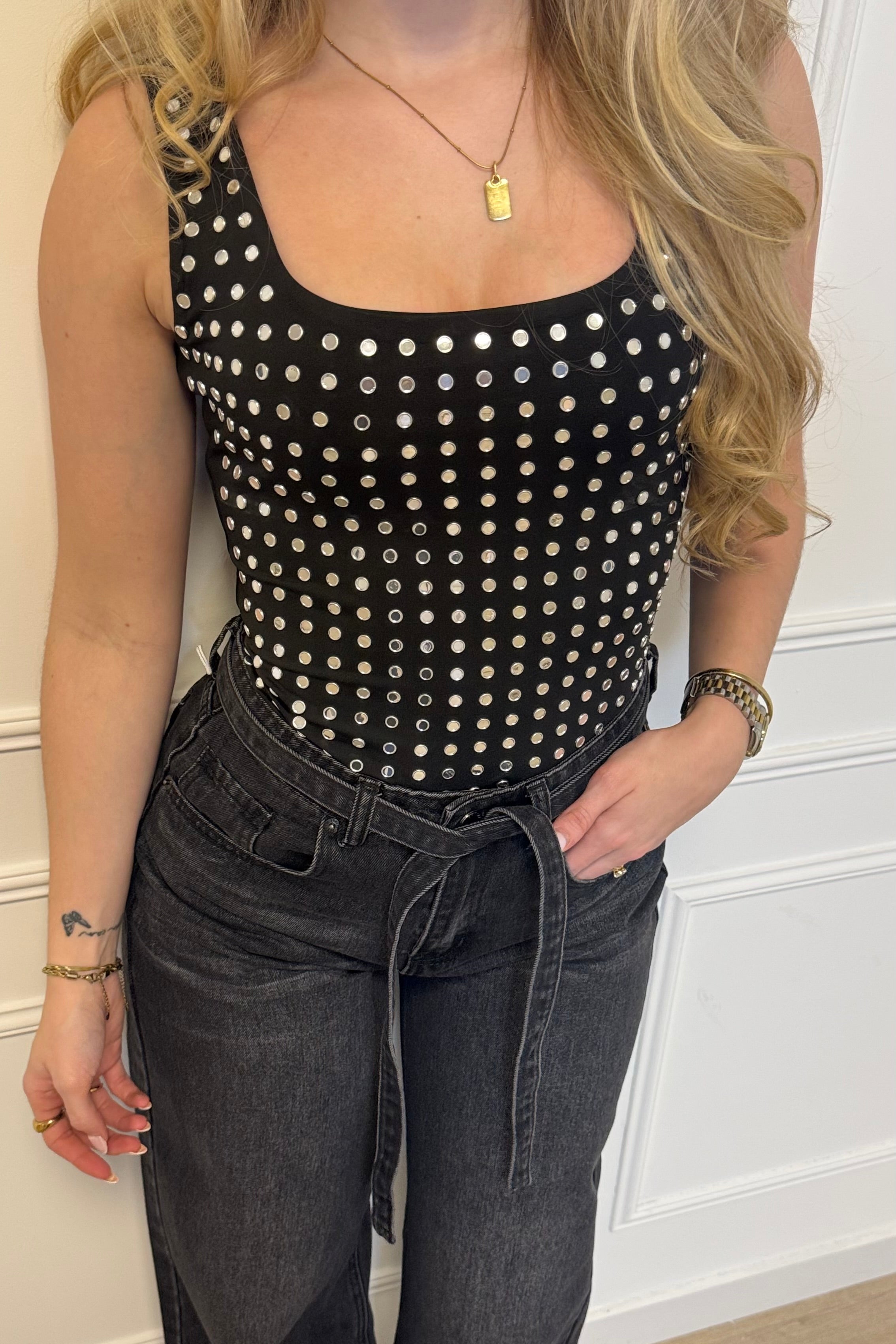 Stella wide leg jeans  - Dark Grey