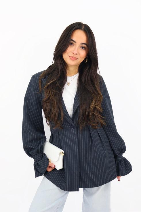 Feline Blazer Stripes - Navy