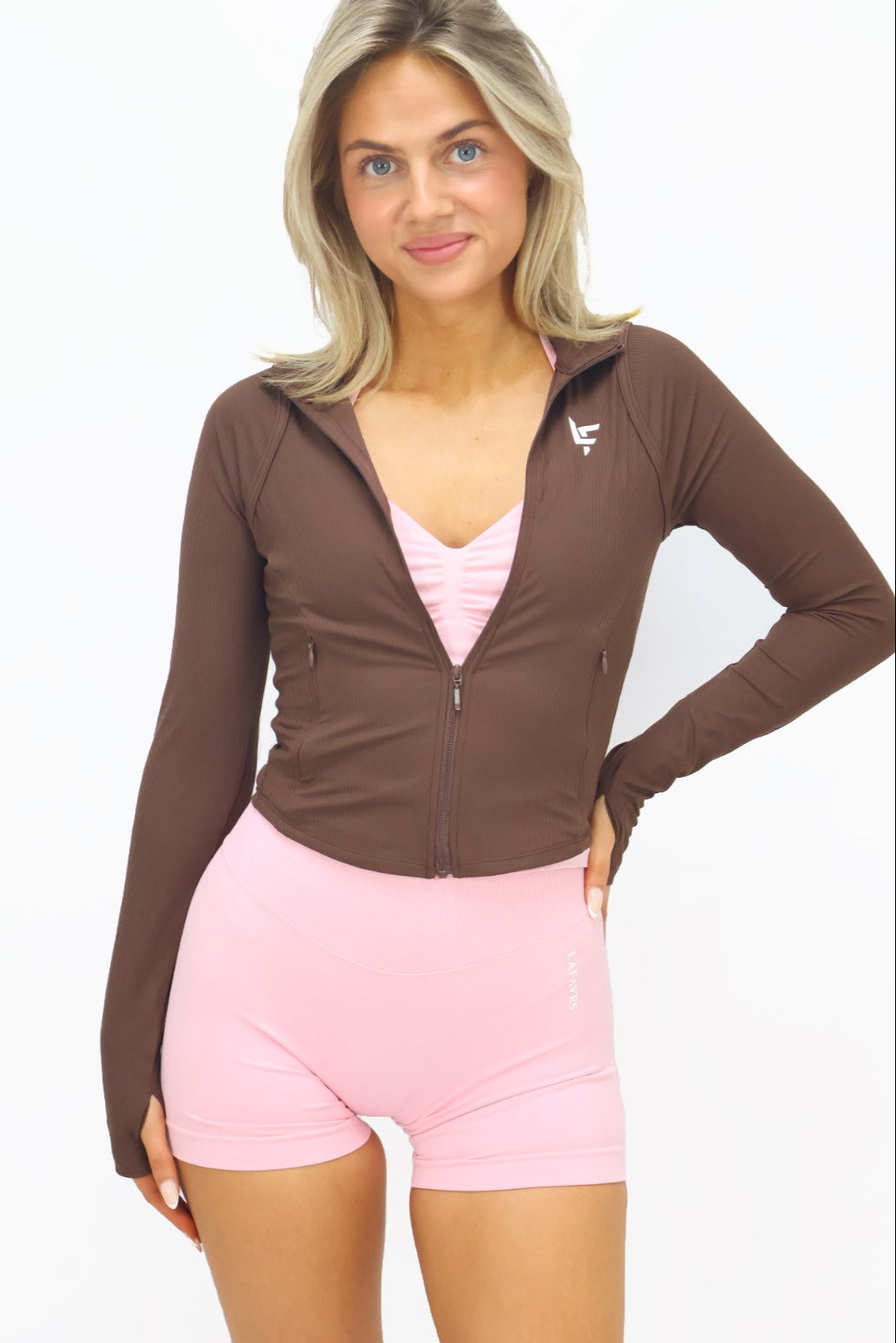 Essential Zip up vest - Brown
