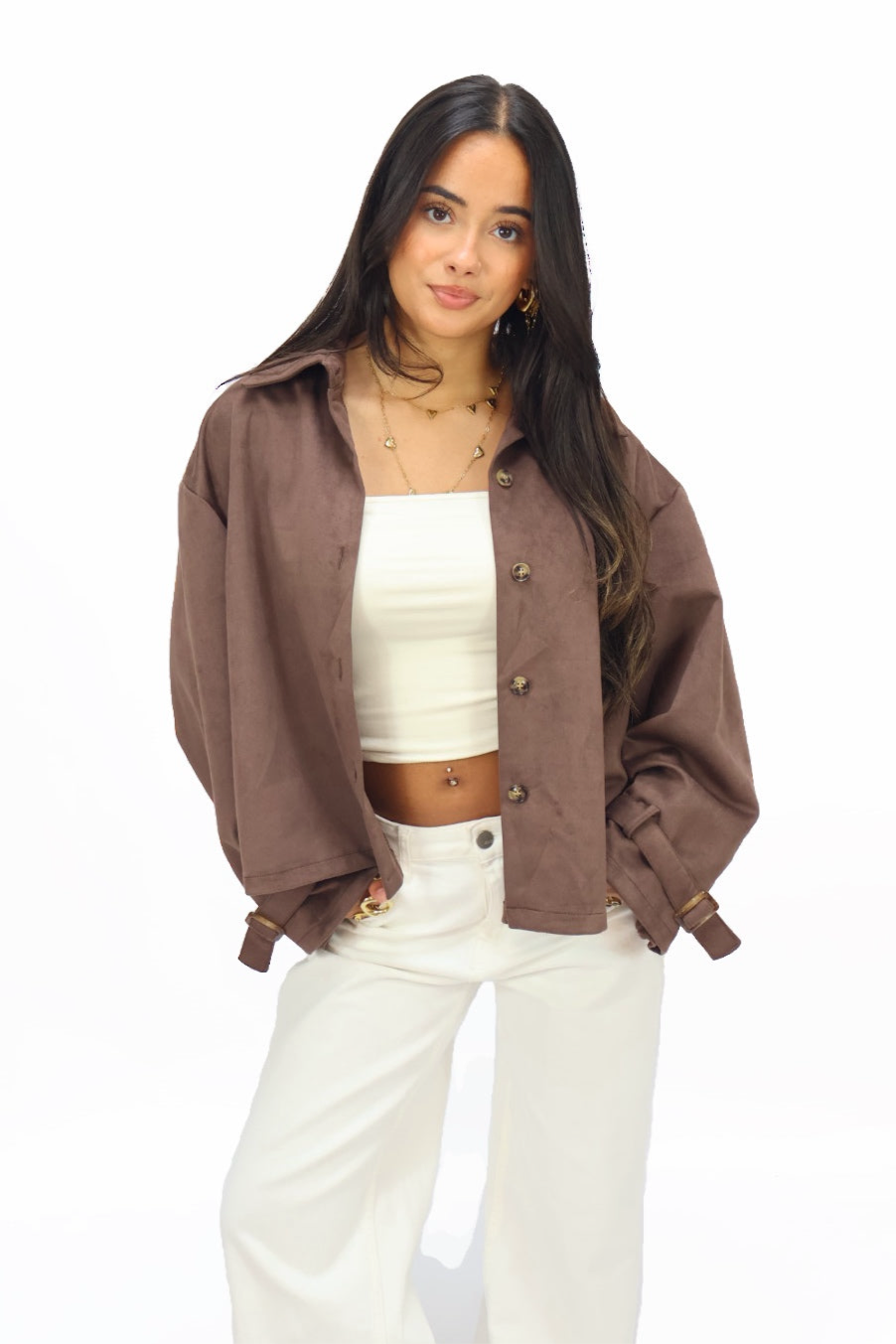 Mads Suede Look Blouse | Ambika