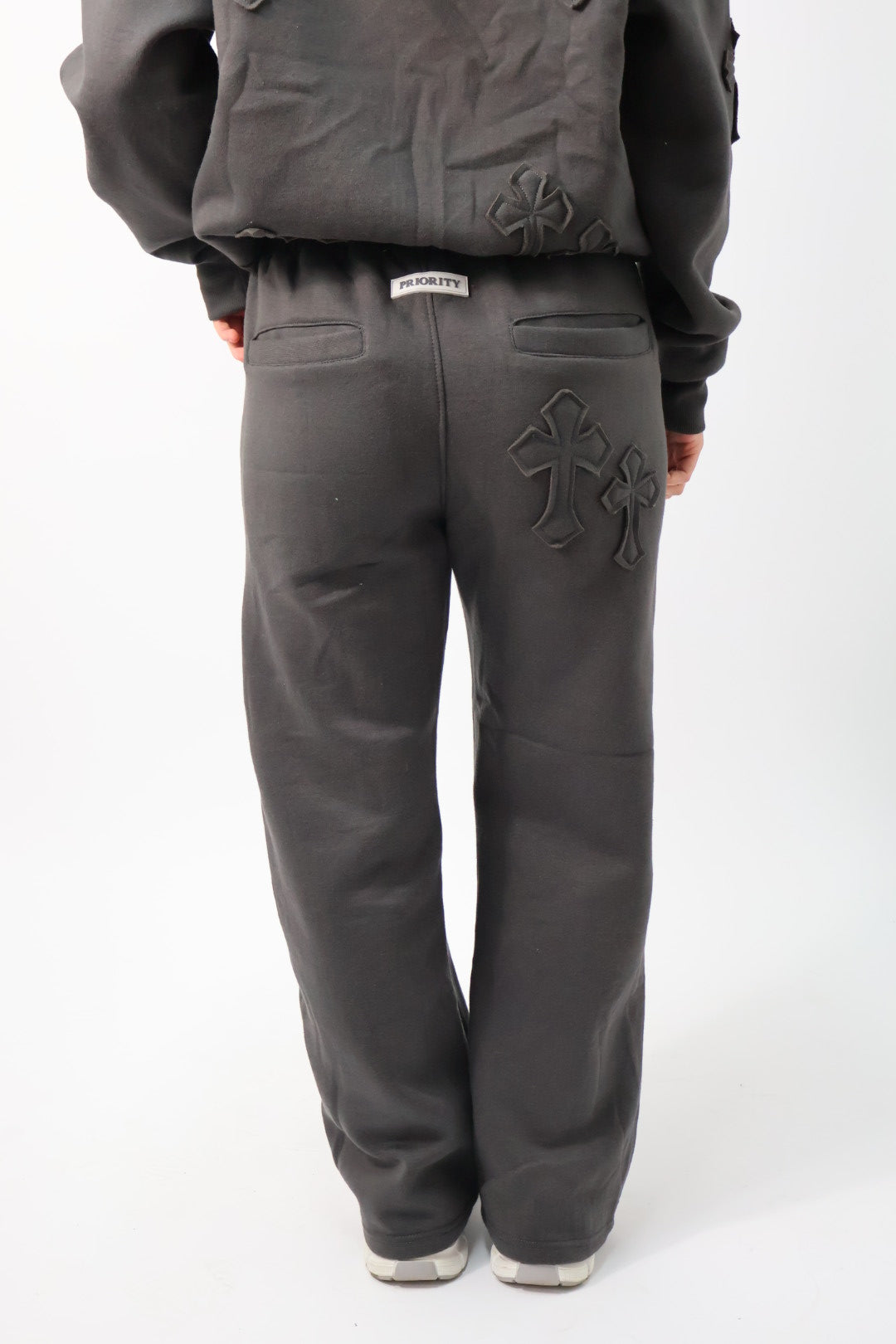 Cross Patches Tracksuit - Dark Grey