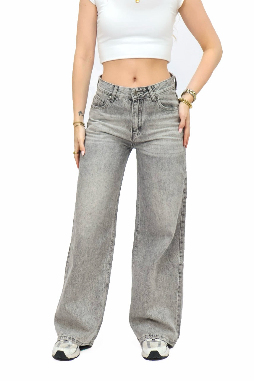 Lisa wide leg Jeans Grey - A332