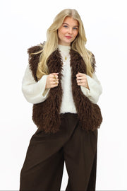 Gina gilet - Brown