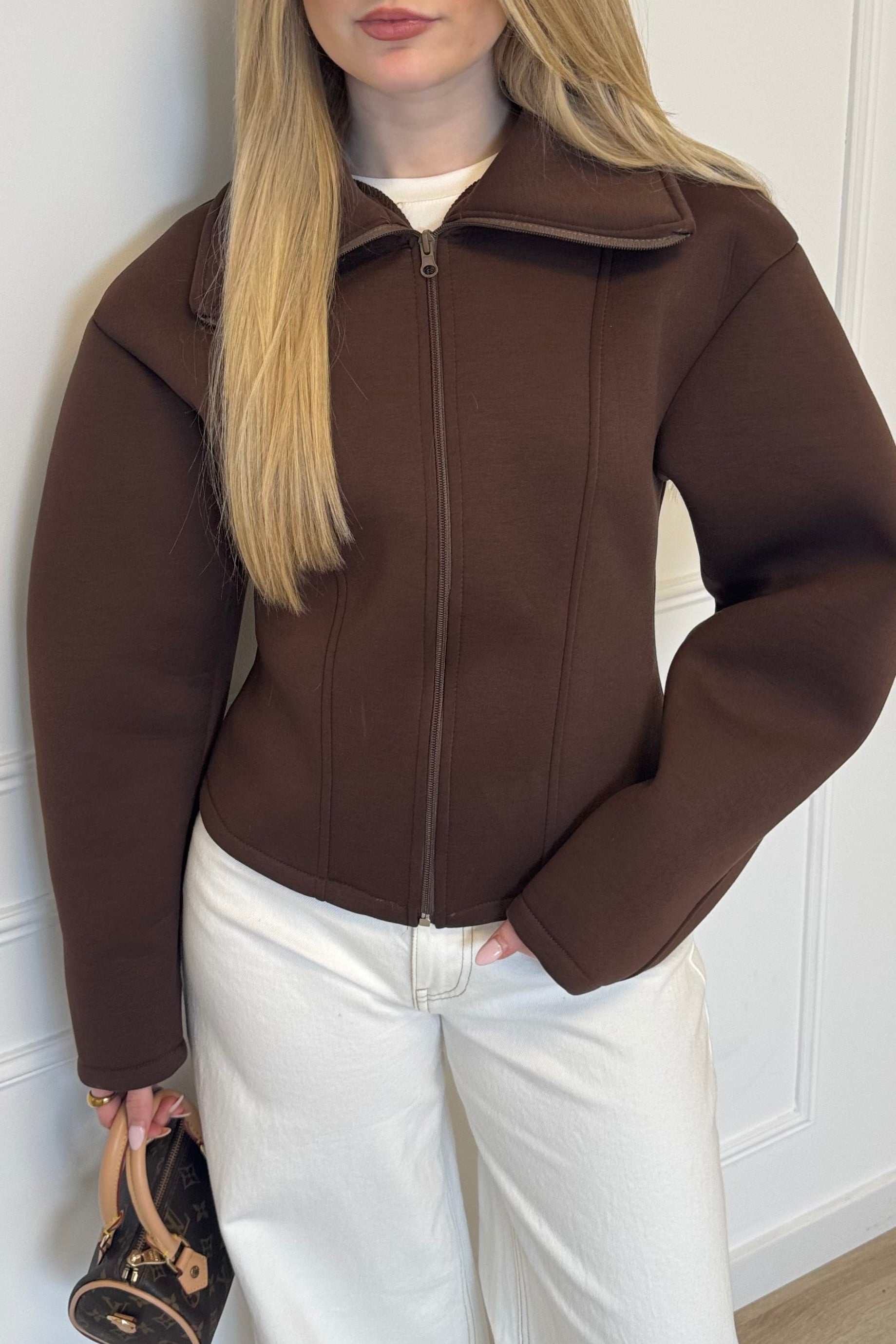 Romy zip-vest - Brown