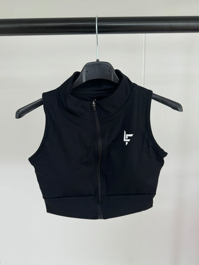 Zip Up Vest -  Mouwloos - bestel een maatje groter!