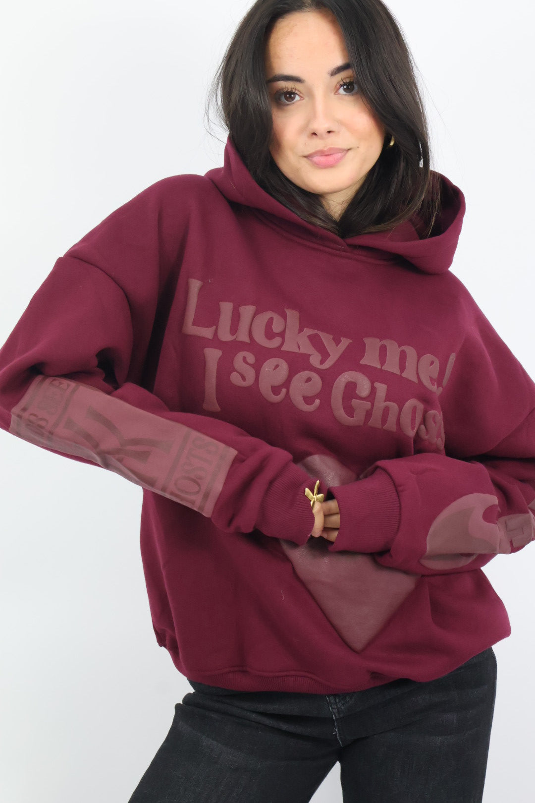 Lucky Me Hoodie - Bordeaux