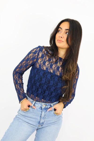 Kanten Top Lou  - Dark blue | L1452