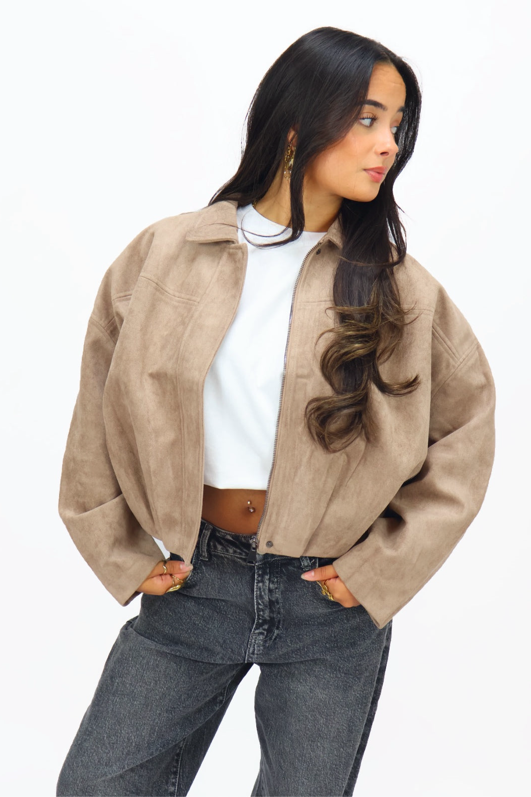 Puck Jacket | Suede Look