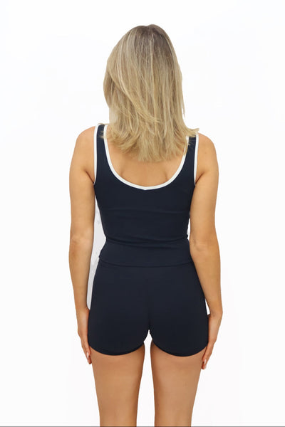 Double line Top - Black