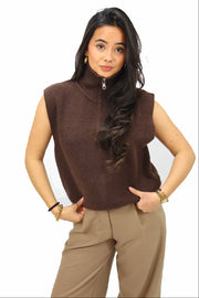 Amber knit gilet - Brown