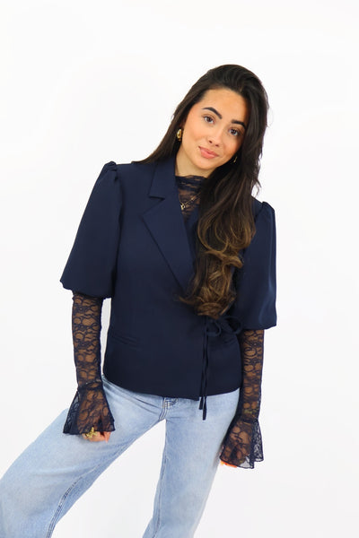 Kanten Top Nessa - Navy