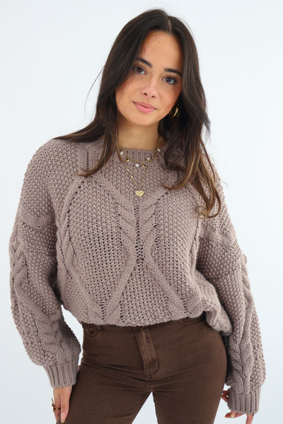 Britt Knit Sweater - Brown