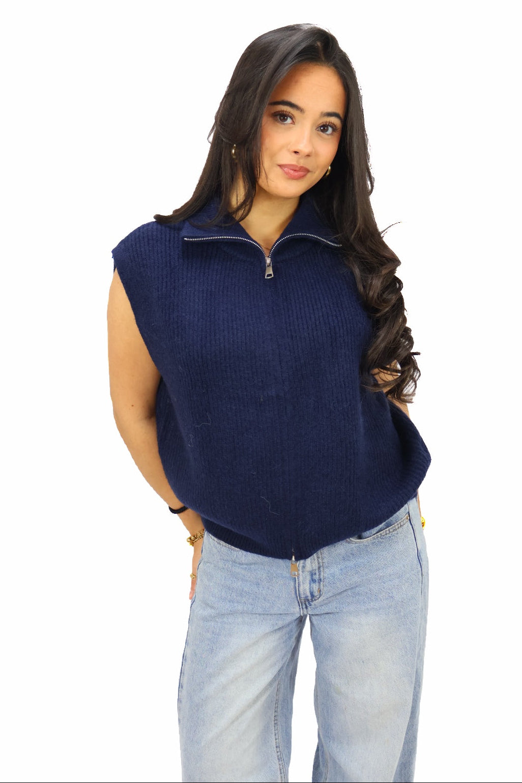 Amber knit gilet - Navy