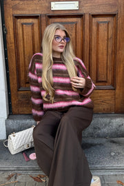 Fien sweater - Brown/pink