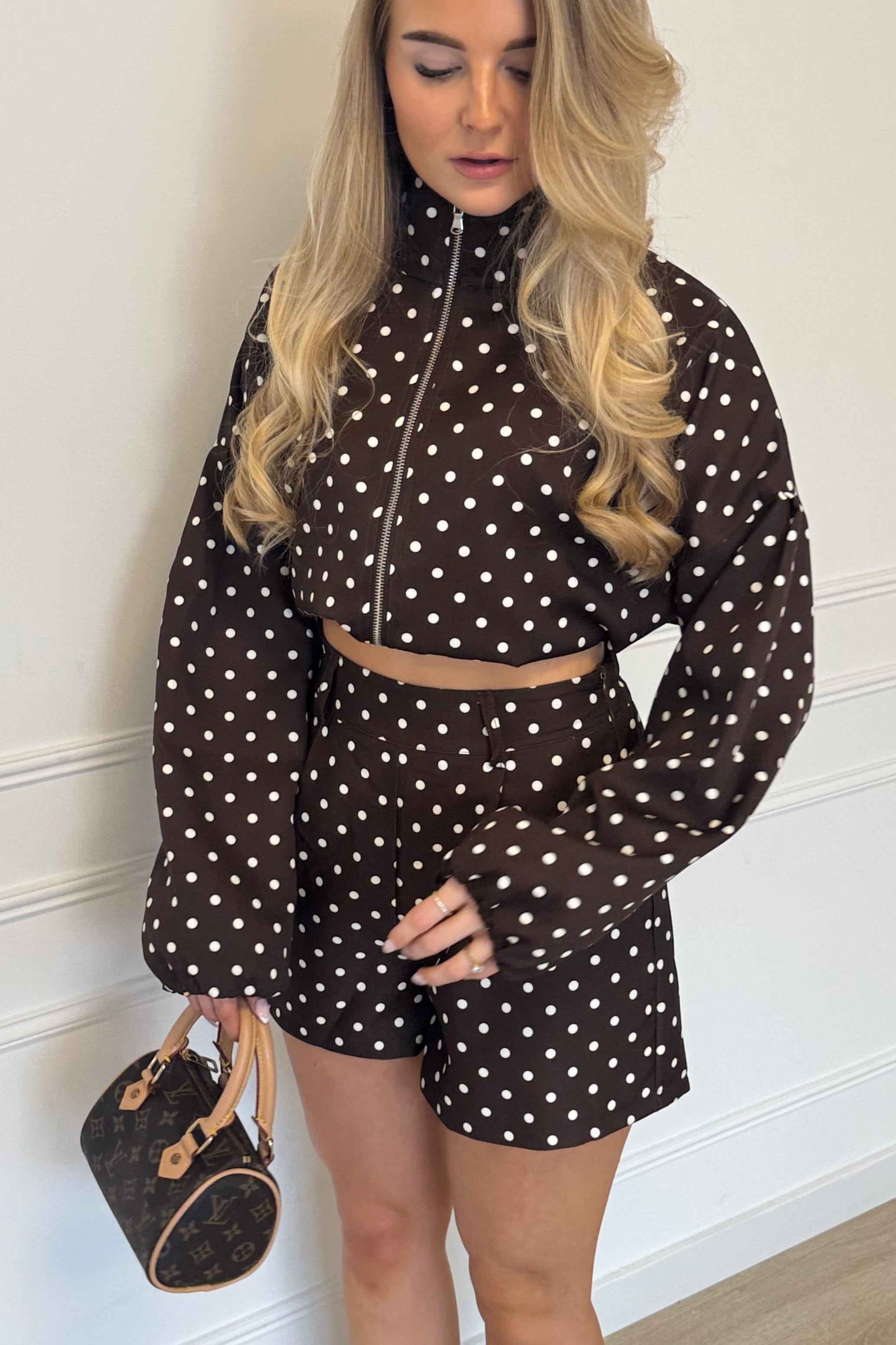 Polka Dot Short - Brown