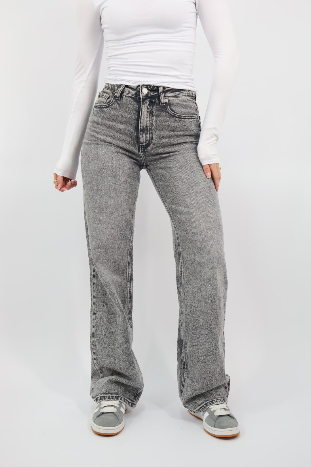 Cato Wide Leg Jeans Tall - Grey | W3392-1