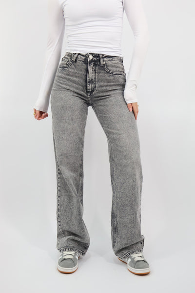 Cato Wide Leg Jeans Tall - Grey | W3392-1