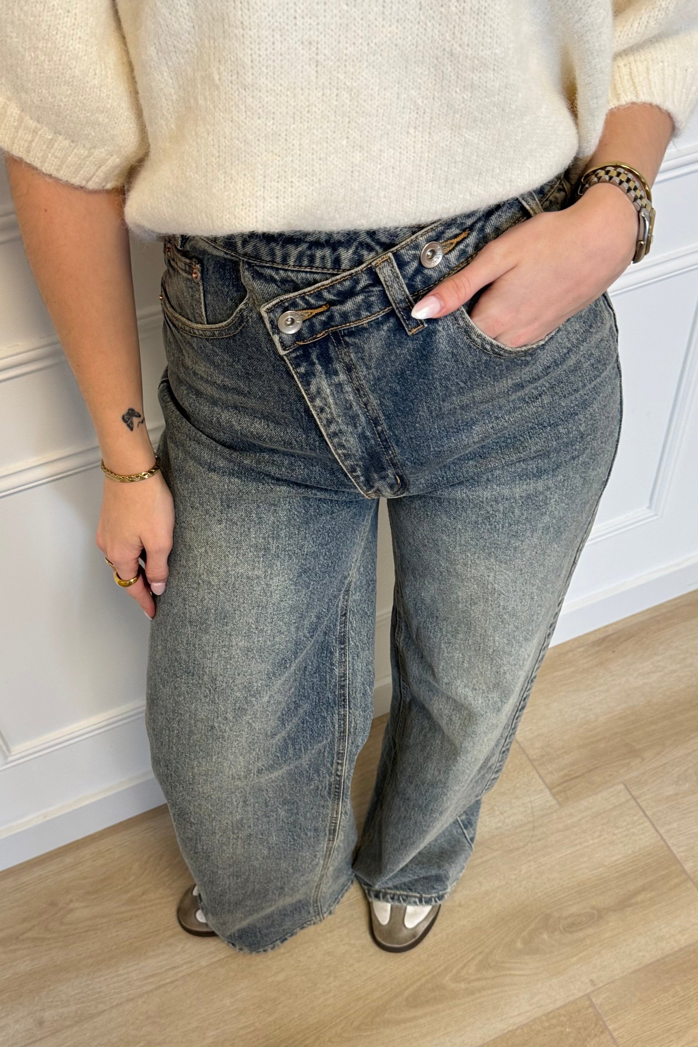 Demi Double Button Jeans