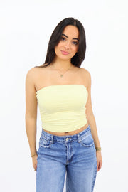 Leah Tube Top - Yellow