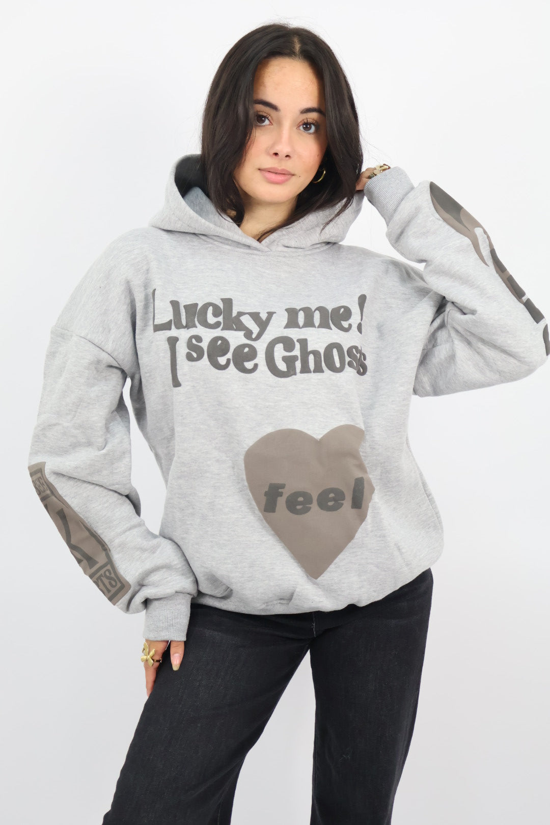 Lucky Me Hoodie - Grey