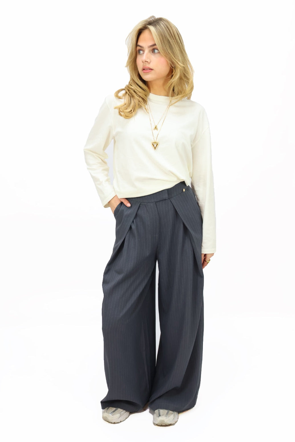 Valerie pantalon - Stripes Grey