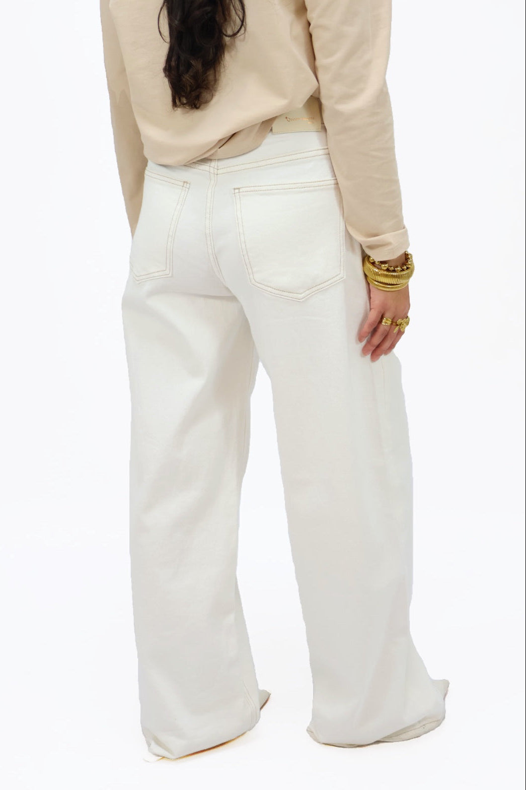 Hailey wide leg jeans - Creme