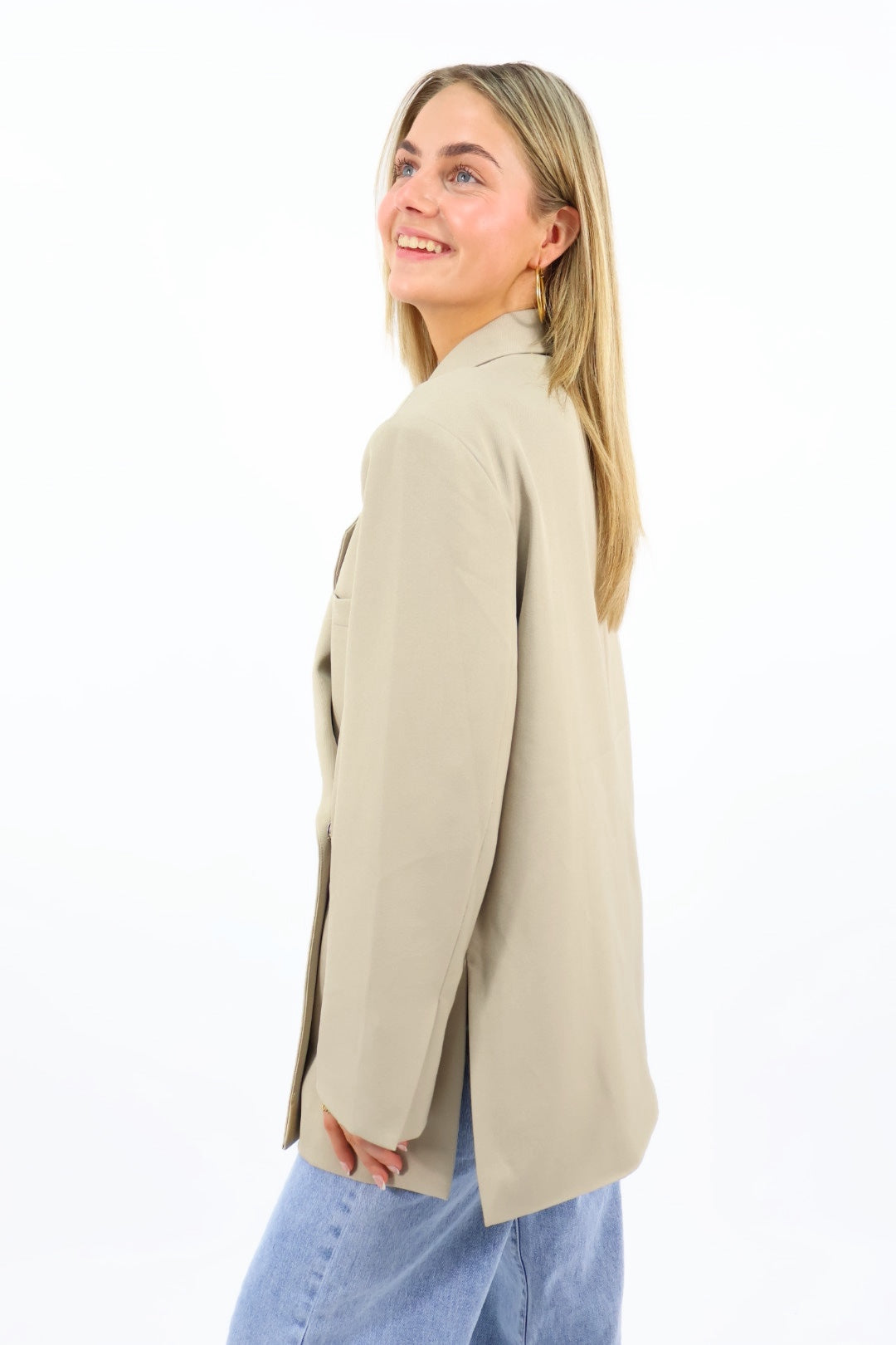 Olivia Oversized Blazer - Beige