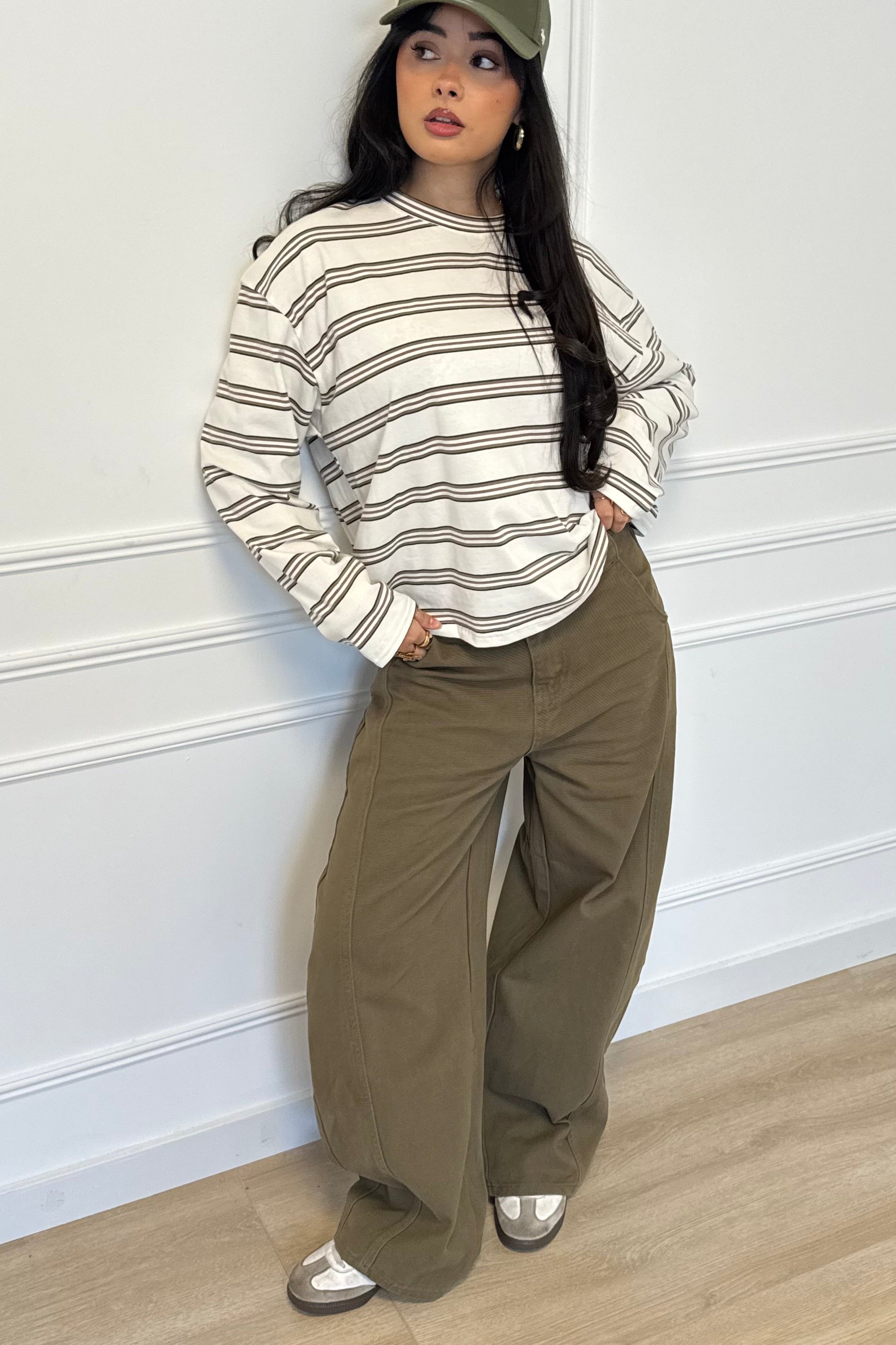 Karlijn wide leg jeans - Green