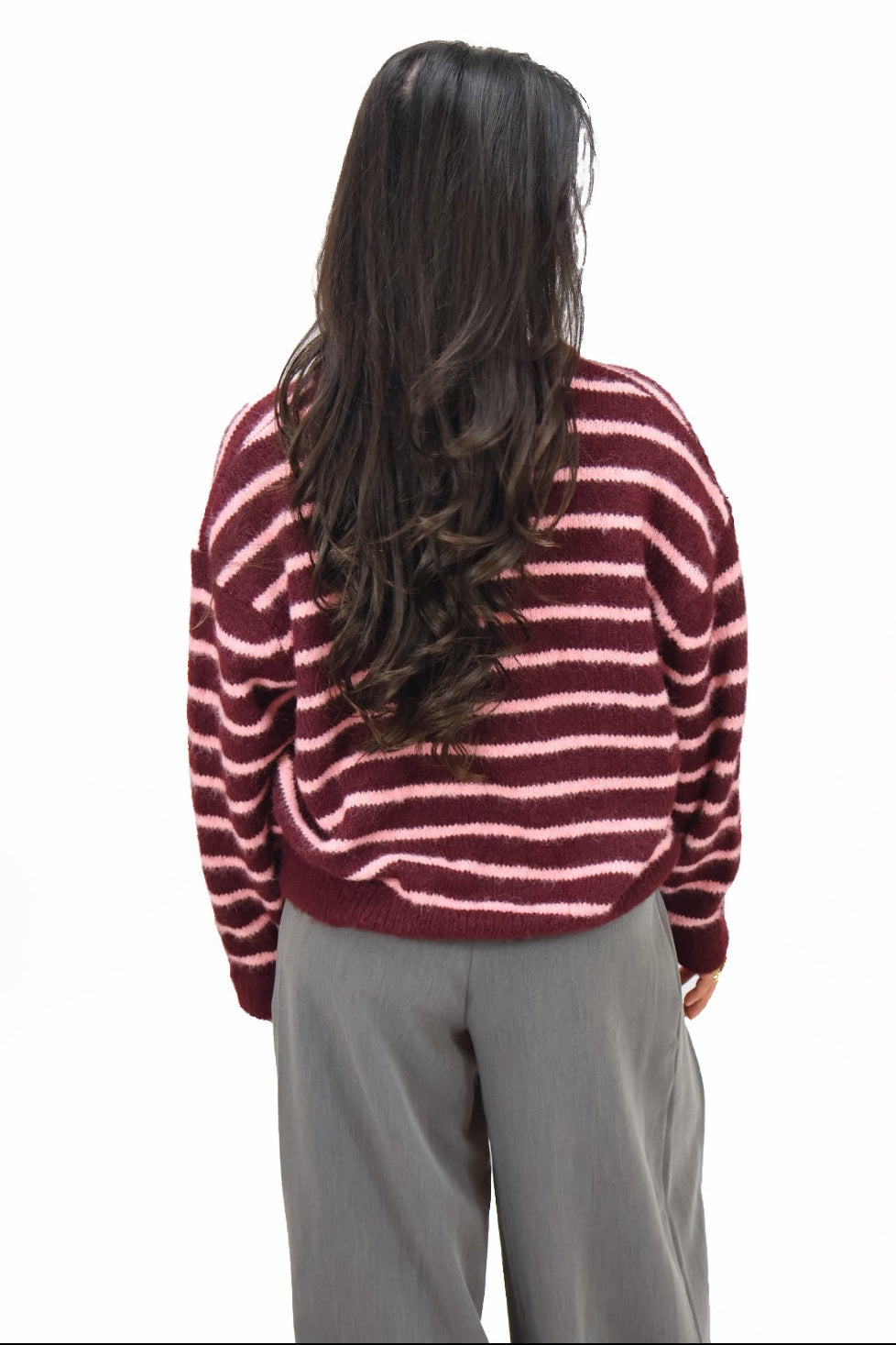Evy Cardigan - Pink/bordeaux