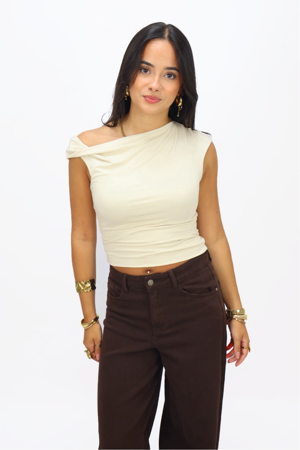 Dotty Top - Beige