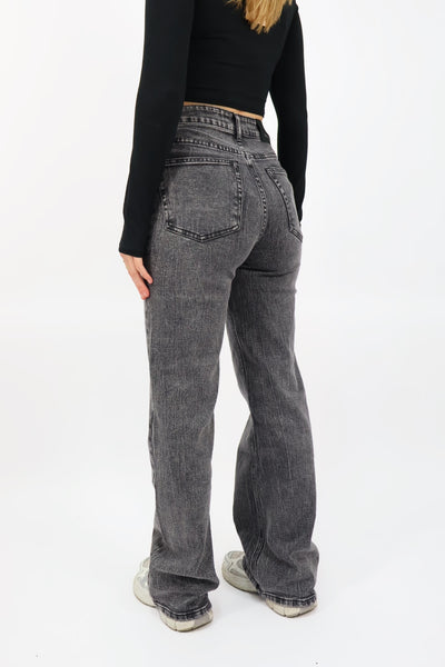 Laila Wide Leg Jeans - Dark grey | W3556