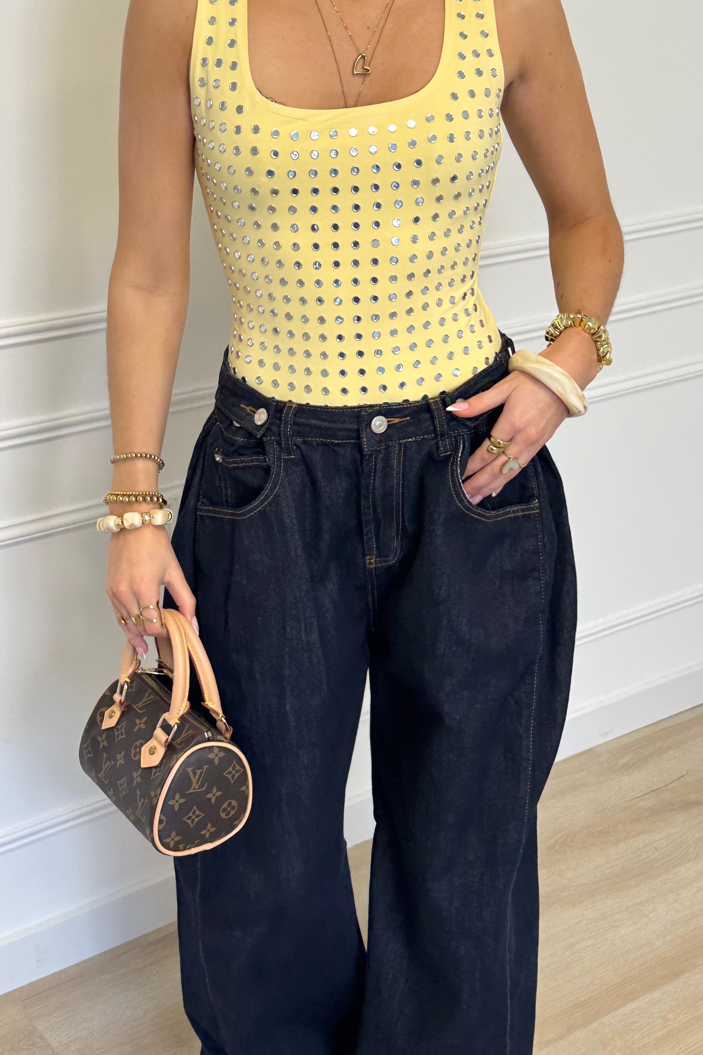 Jordan Wide Leg Jeans - Dark Blue