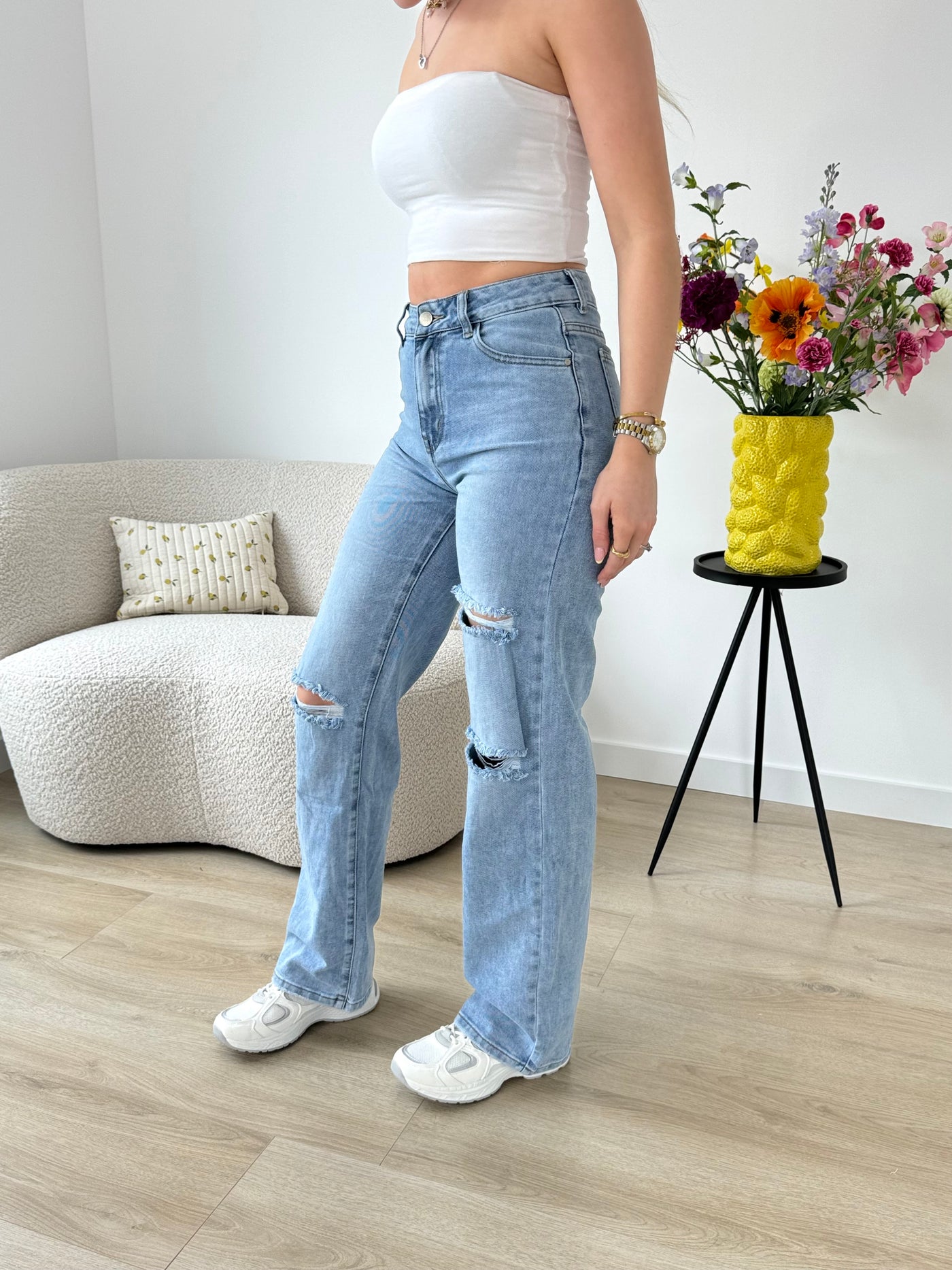 Grace Destroyed Wide Leg Jeans | NEEM EEN MAAT GROTER!!