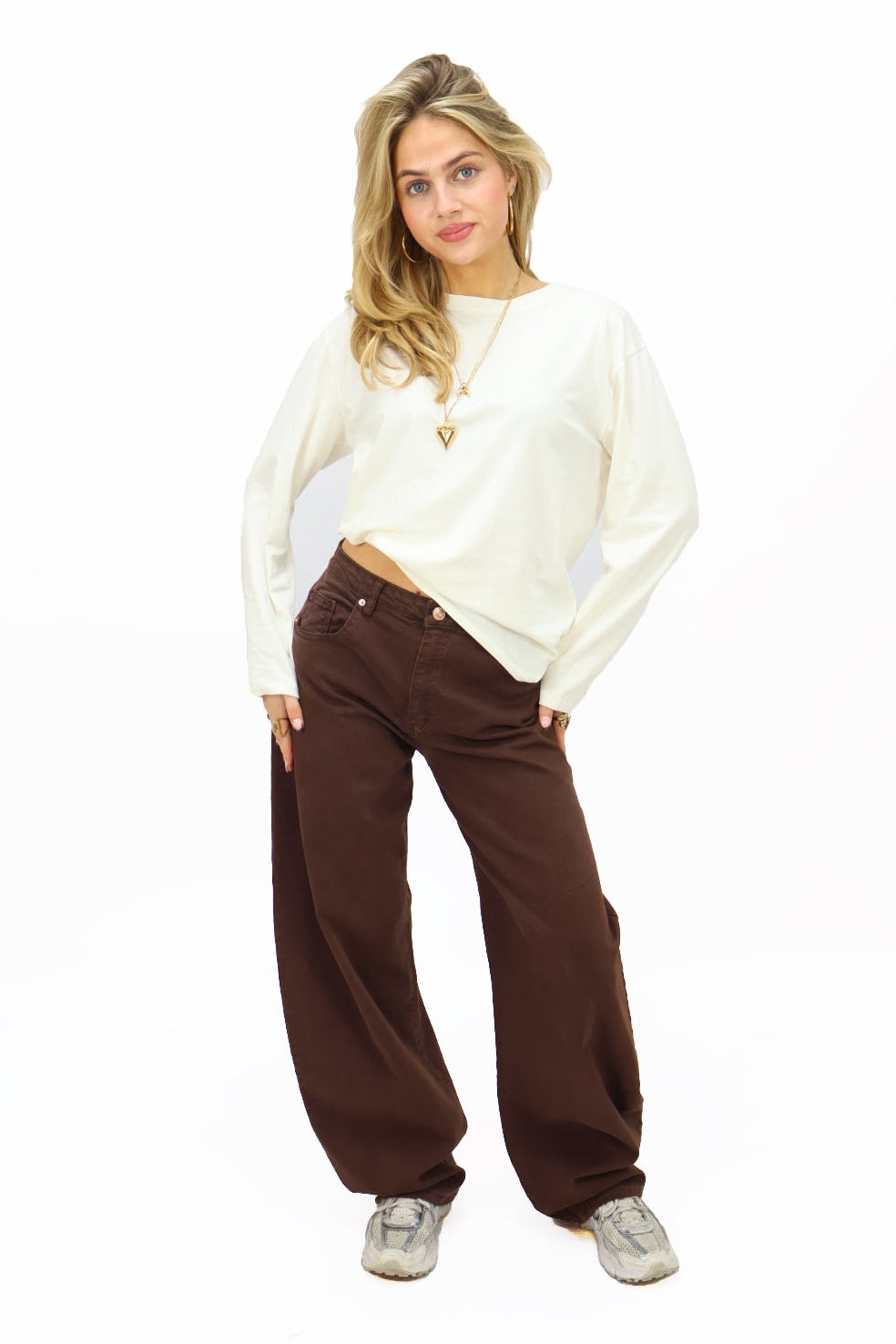 Nina balloon jeans - Brown