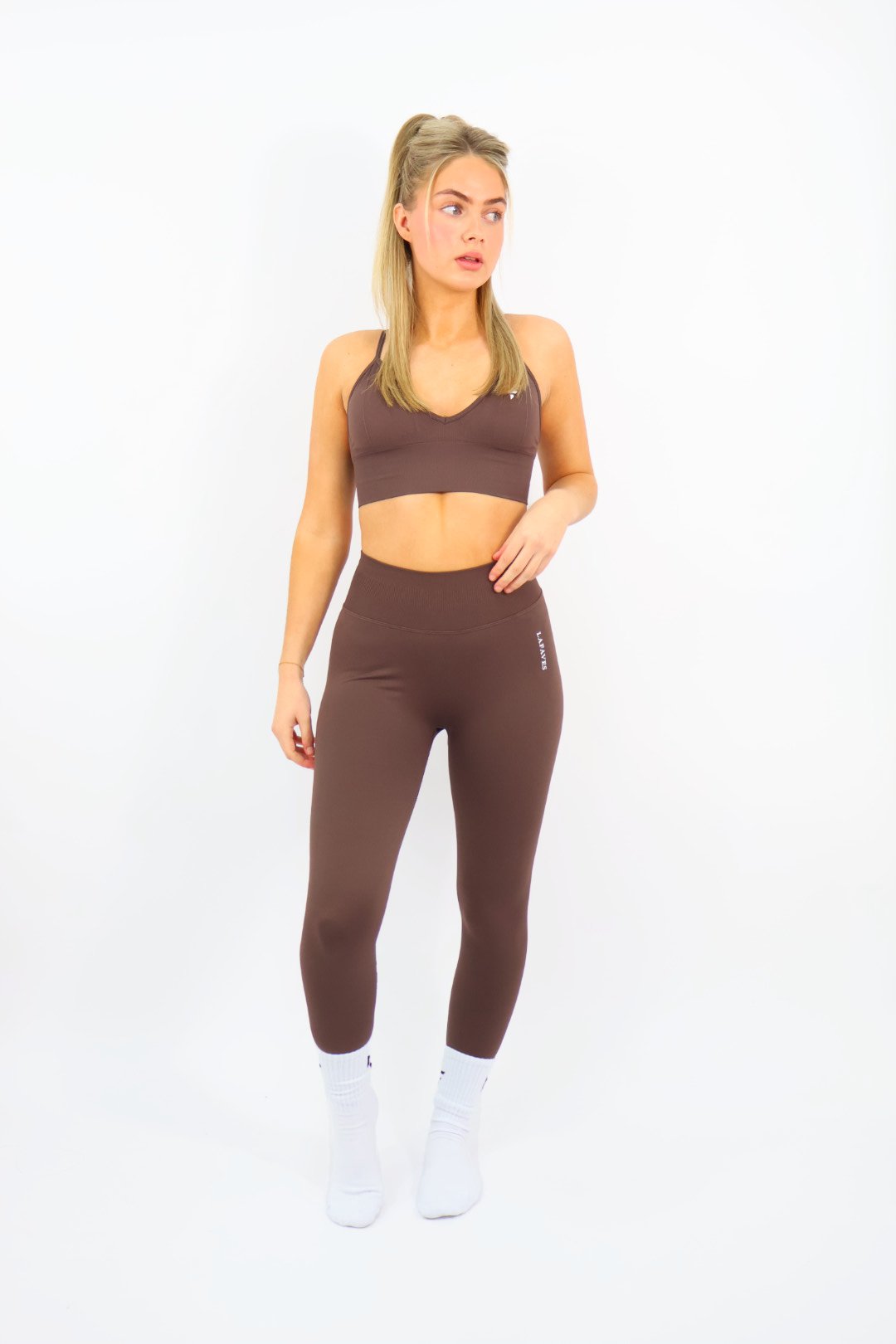 Esspreso Brown Sports Bra