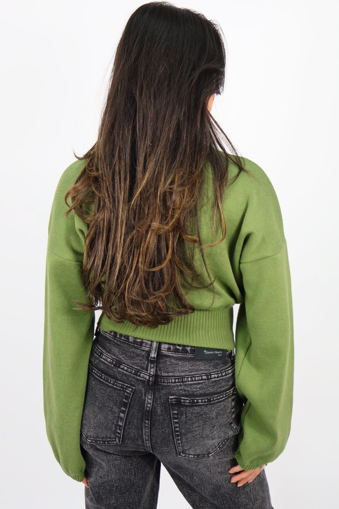 Nara Cropped Sweater - Green