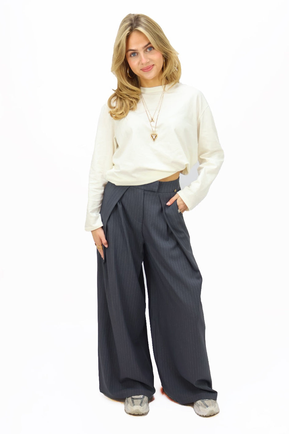 Valerie pantalon - Stripes Grey