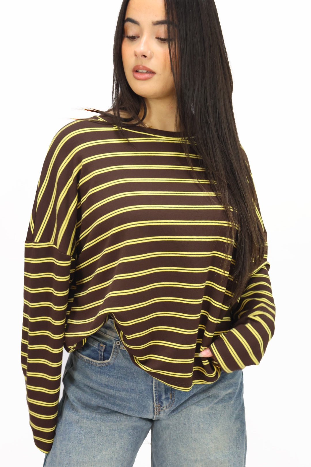Jade longsleeve - Brown/yellow