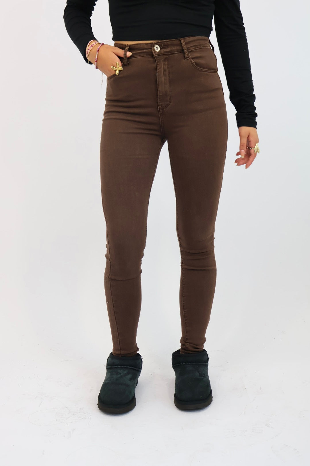 Pip Skinny Jeans - Brown | Q552-34