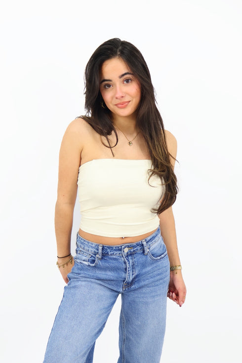 Leah Tube Top - Creme