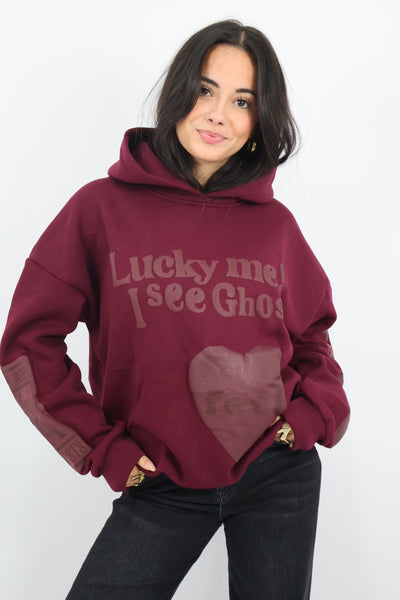 Lucky Me Hoodie - Bordeaux