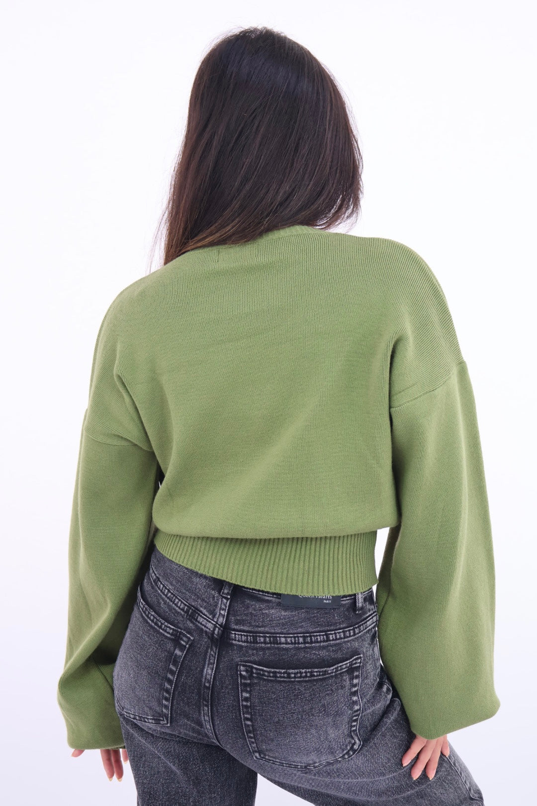 Nara Cropped Sweater - Green