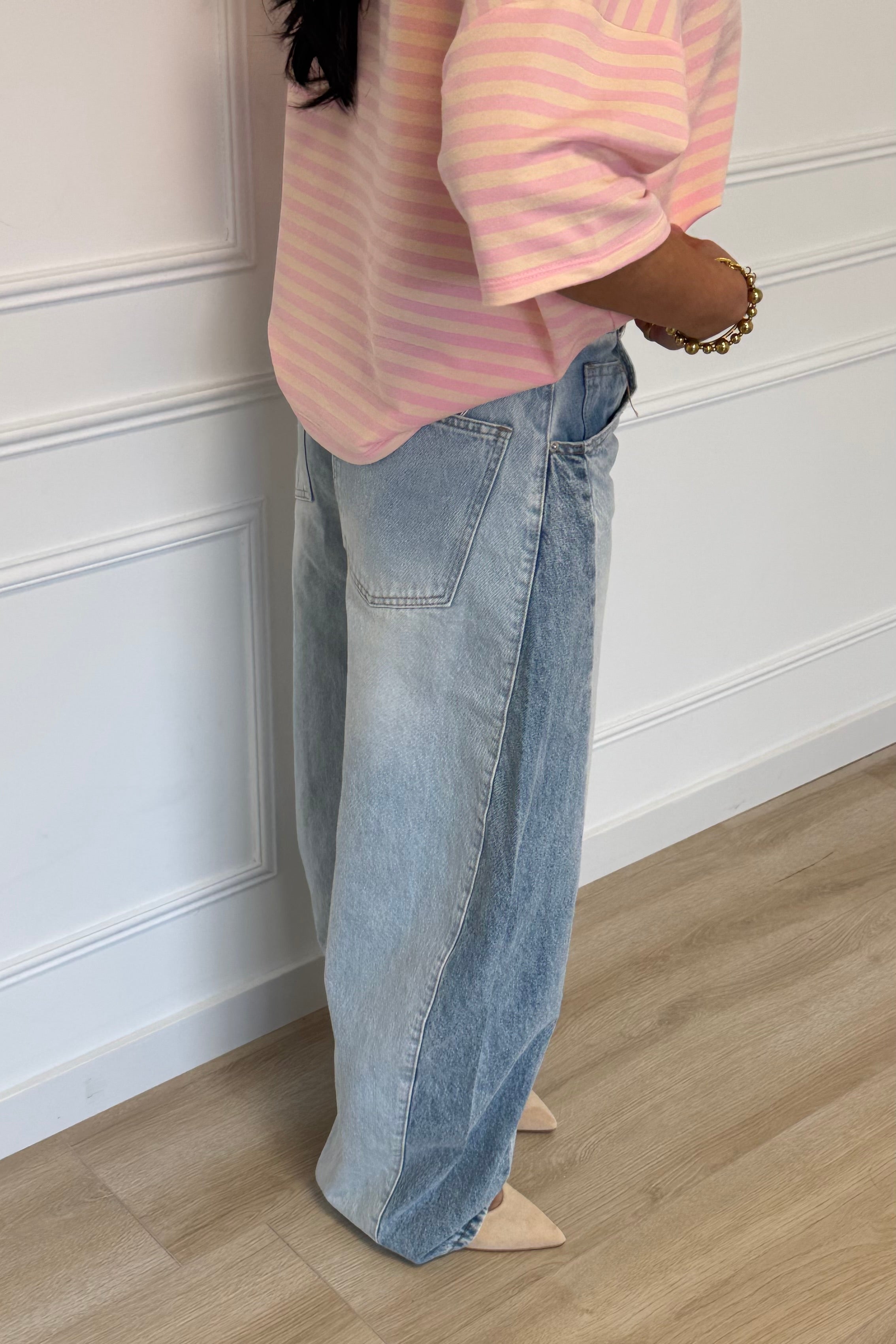 Fem wide leg jeans  - Blue